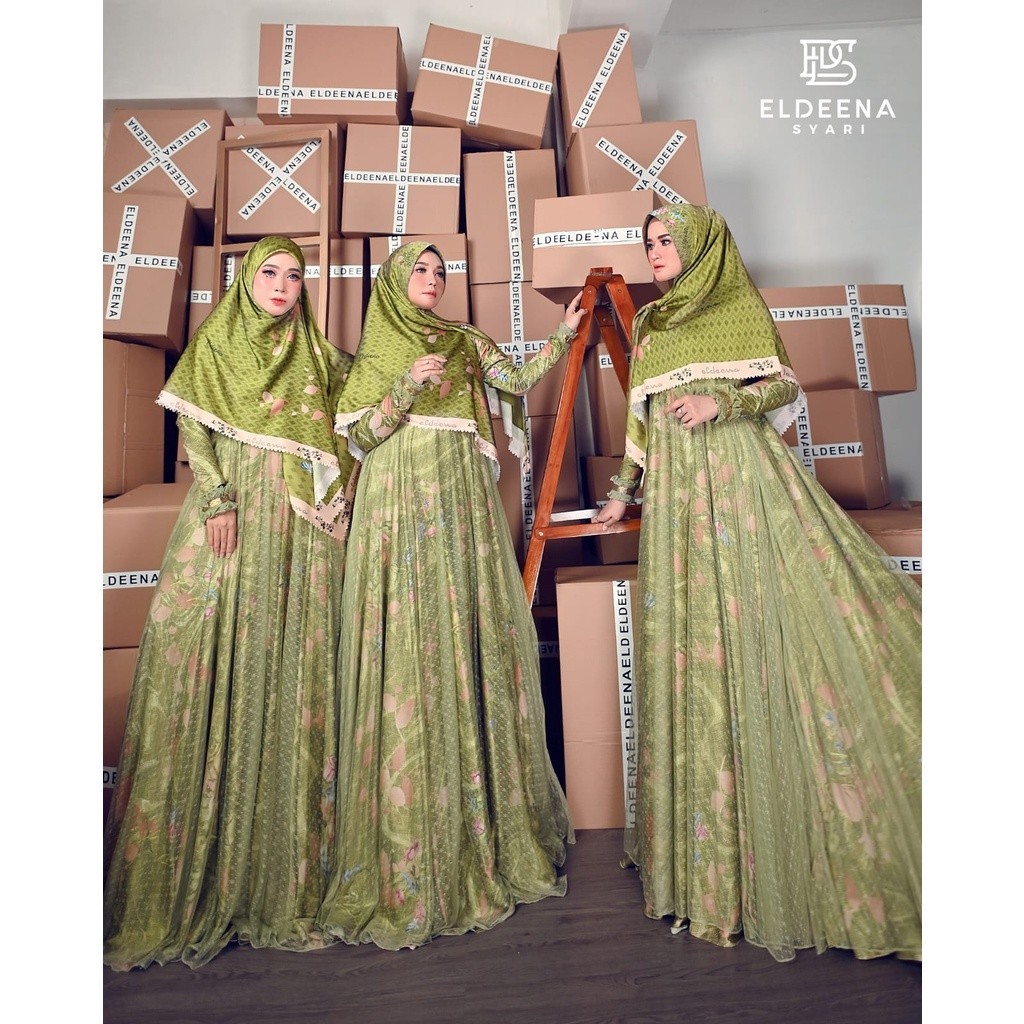ORIGINAL Gamis Syari BUNTI SET BY ELDEENA SYAR'I - REALPIC ORI 100% [TO]