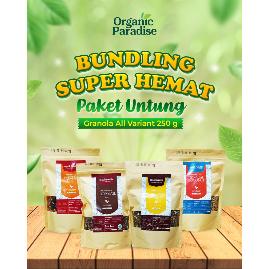 

PAKET BUNDLING SUPER HEMAT - Paket Untung Granola All Variant 250 gram