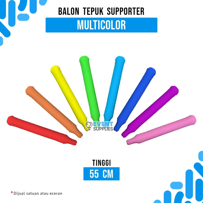 [Satuan] Balon Tepuk Merah Putih Warna Warni / Balon Supporter Bola Eventual Konser HUT RI