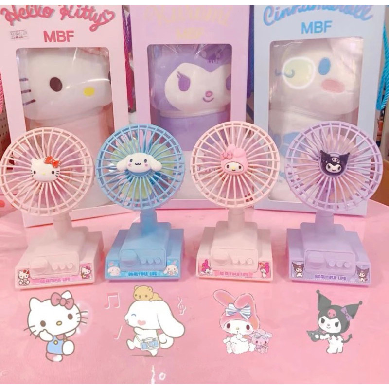 COD MINI FAN KARAKTER SANRIO CINNAMOROLL MY MELODY HELLO KITTY / KIPAS ANGIN SANRIO PREMIUM PORTABLE