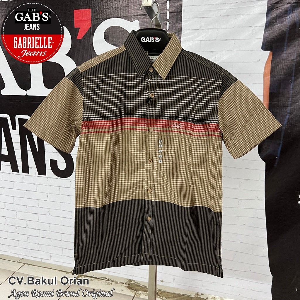 Promo Kemeja Cowok Gab's Gabrielle GBL Original Size S Reguler - REG-HA02331FS-S
