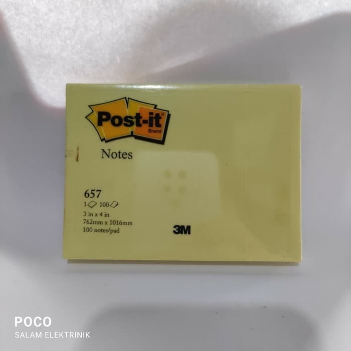 

Post it Notes 657 3in x 4in isi 100 lembar