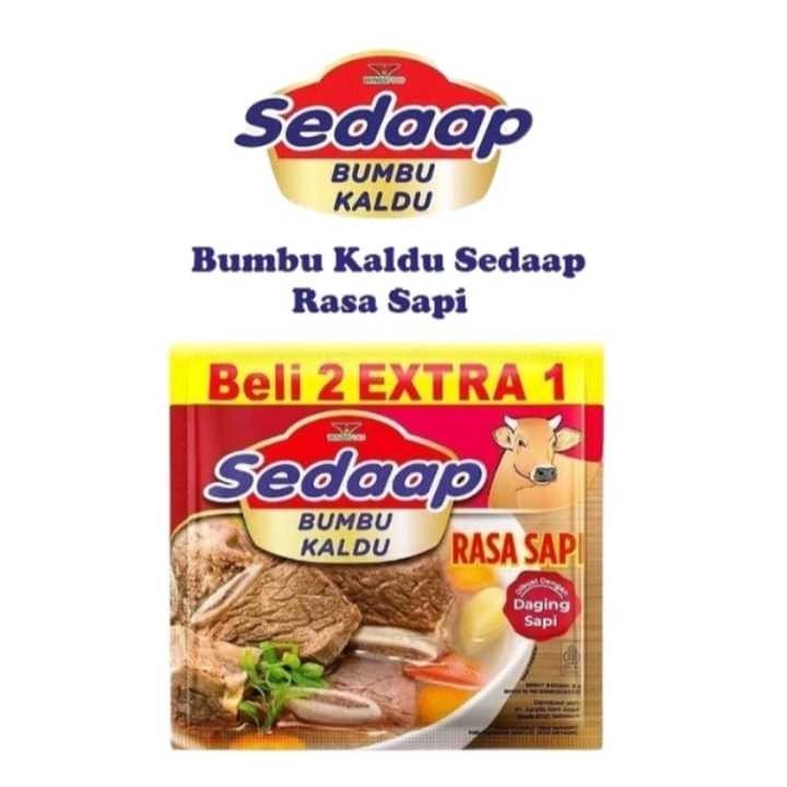 

A596-18 Sachet Sedaap Bumbu kaldu 9g rasa Sapi Bumbu Penambah dan Penyedap rasa Berbagai Masakan Serbaguna