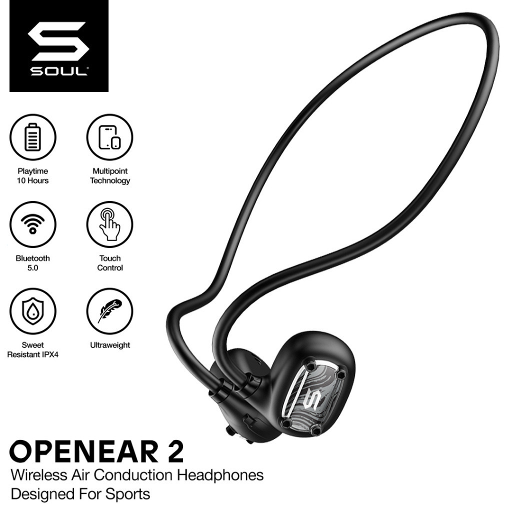 SOUL Openear 2 Headphone Bluetooth olahraga True Wireless  eraphone headset bass original Earbuds bo
