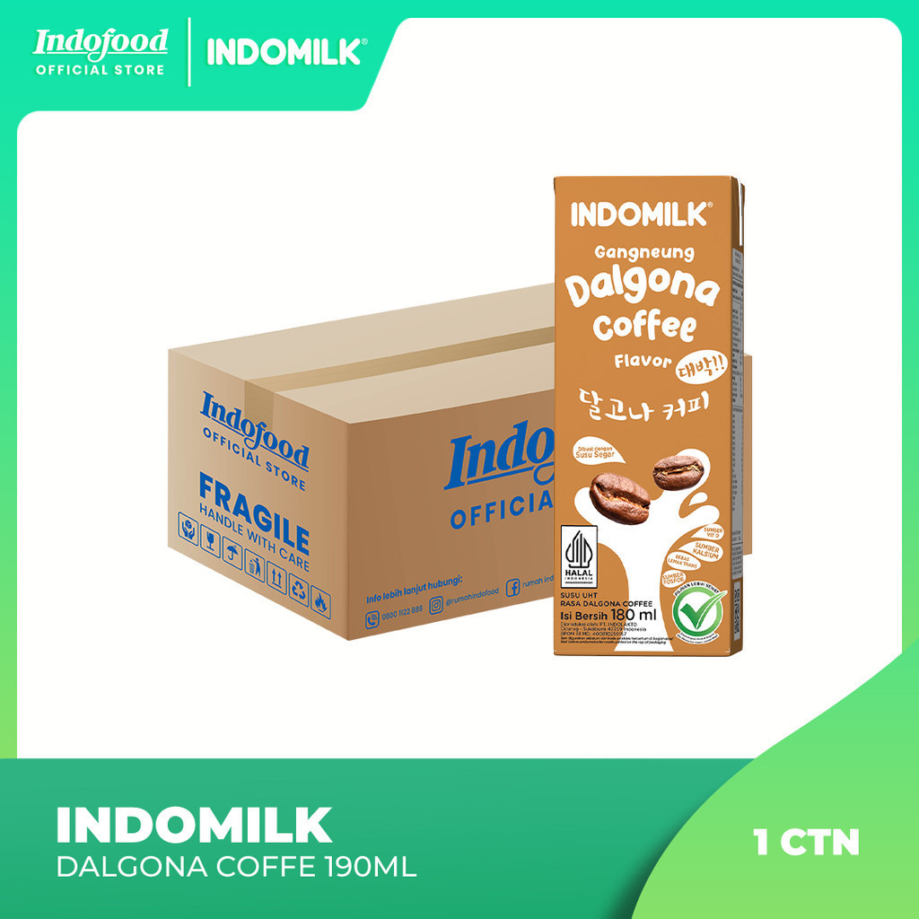 

CTN - Susu UHT Indomilk Gangneung Dalgona Coffee 180 ml