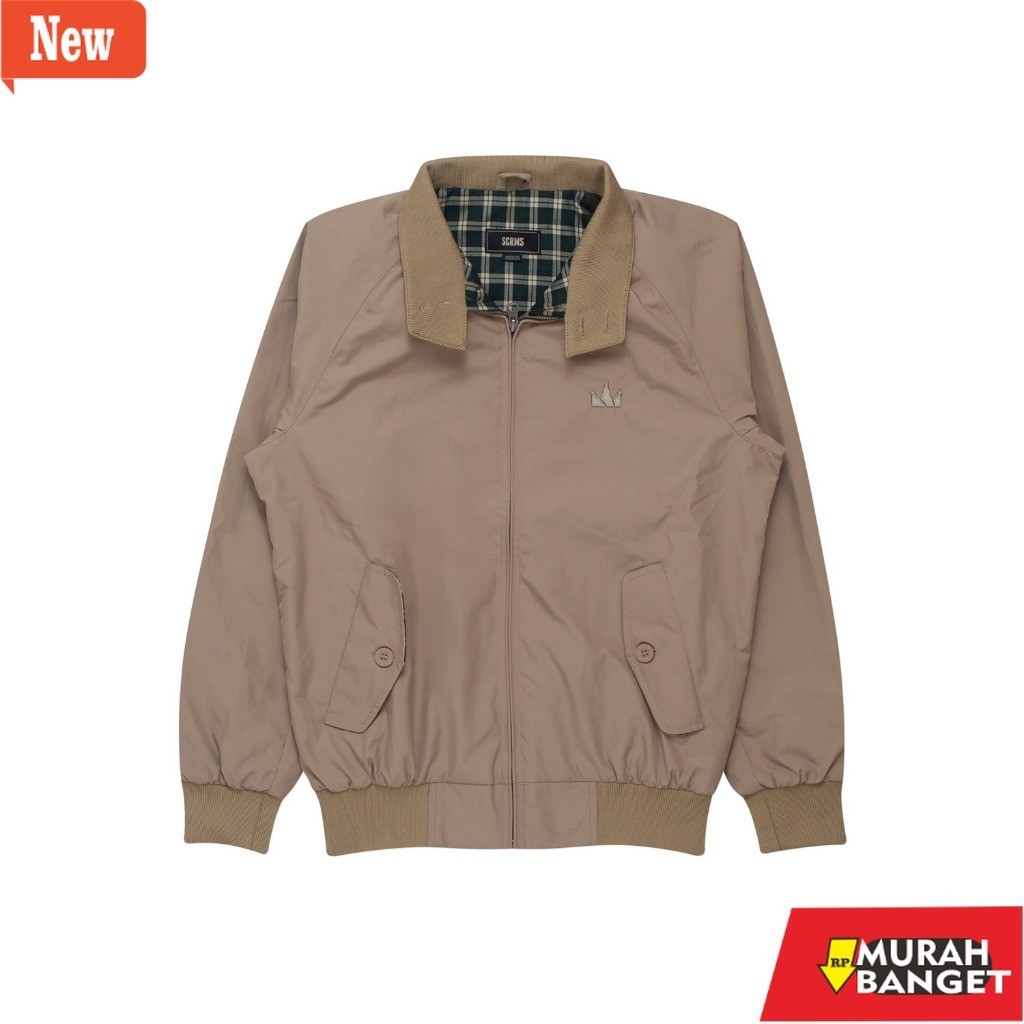 Jaket pria terbaru yg lagi viral- Screamous Jacket Harrington CLETO CREAM