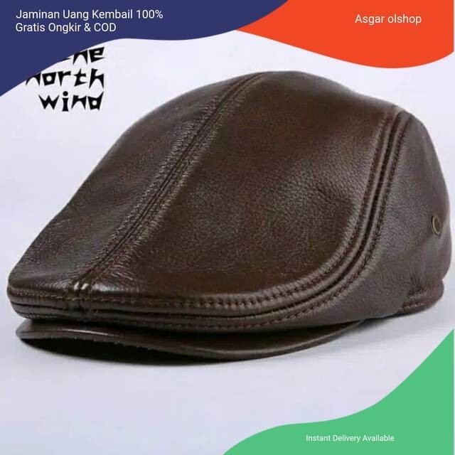 TOPI PET PRIA LAKI LAKI TOPI COPET TOPI UNTUK LAKI LAKI TOPI KULIT ASLI TERMURAH TERKEREN