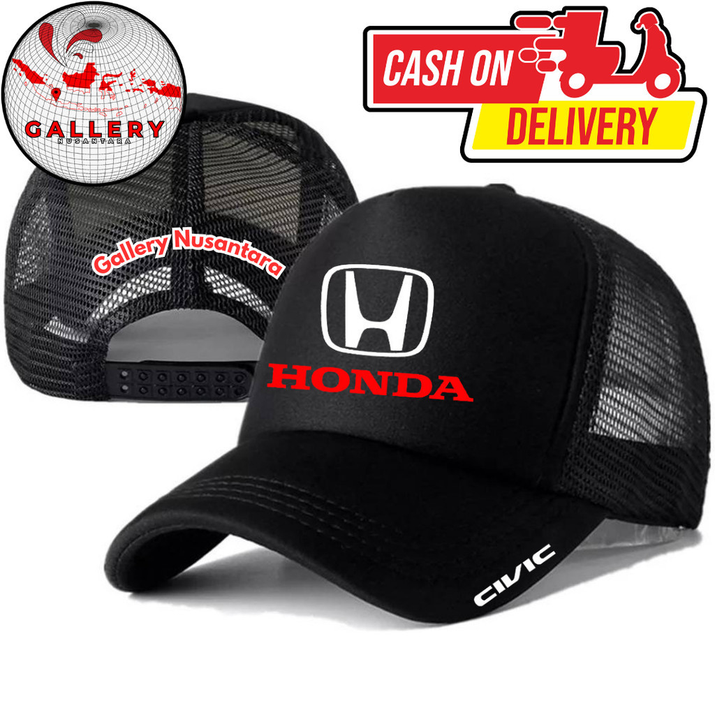 Gallery Nusantara Topi Trucker HONDA CIVIC - Topi Distro HONDA CIVIC Logo - Topi HONDA CIVIC Premium