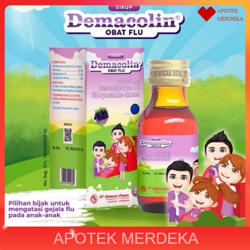 DEMACOLIN SIRUP Anak 60 ML Kemasan baru