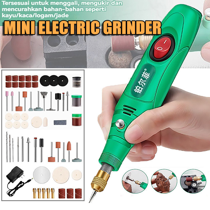 Gerenda listrik Bor Mini 27PCS 12V DC Mini Drill Electric Engraver Grinder Gerinda Electrik Listrik 