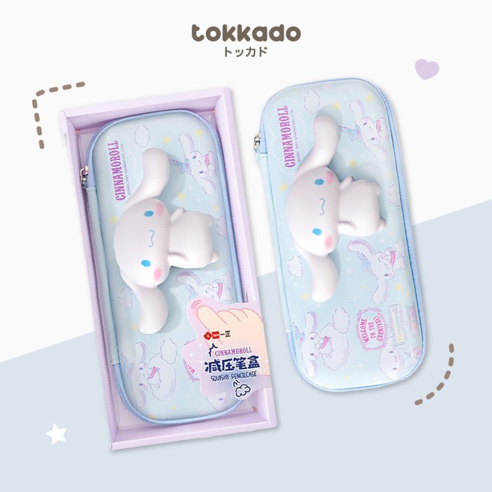 

promo ✨ -TOKKADO Sanrio Squishy Pencil Case Orinal Kotak Pensil Anak Lucu - Cinnamoroll