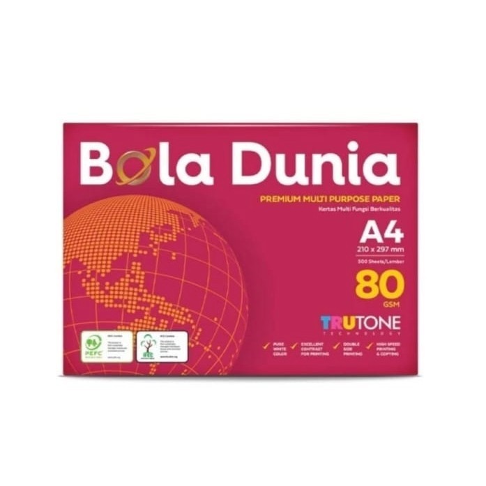 

NEW ! BEST SELLER Kertas A4 80 gr Bola Dunia