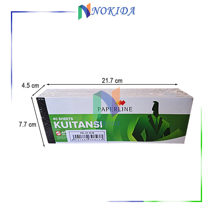 

Nokida Buku Bukti Tanda Pembayaran Paperline PPL KT 40 M / Kuitansi Harga 1 Pak / Nota Pembelian