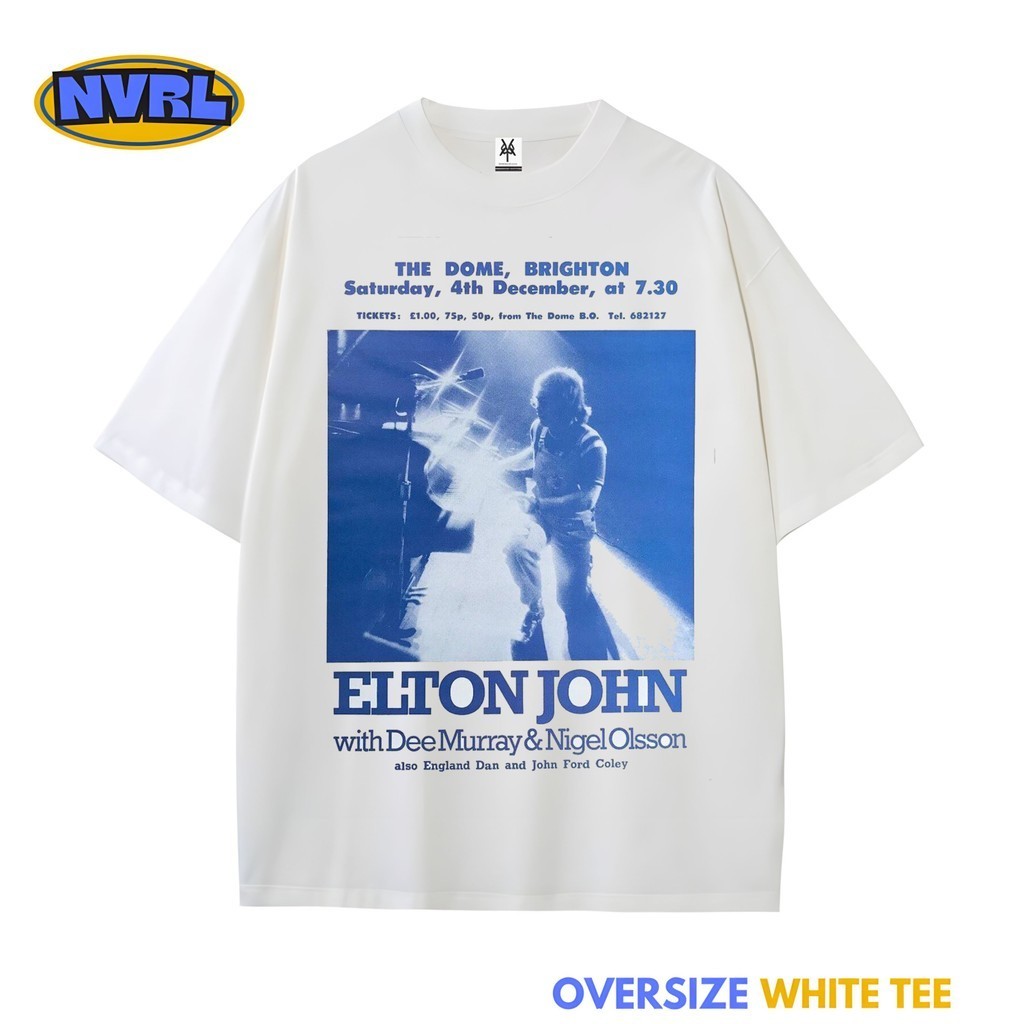 Kaos oversize elton john vintage tee