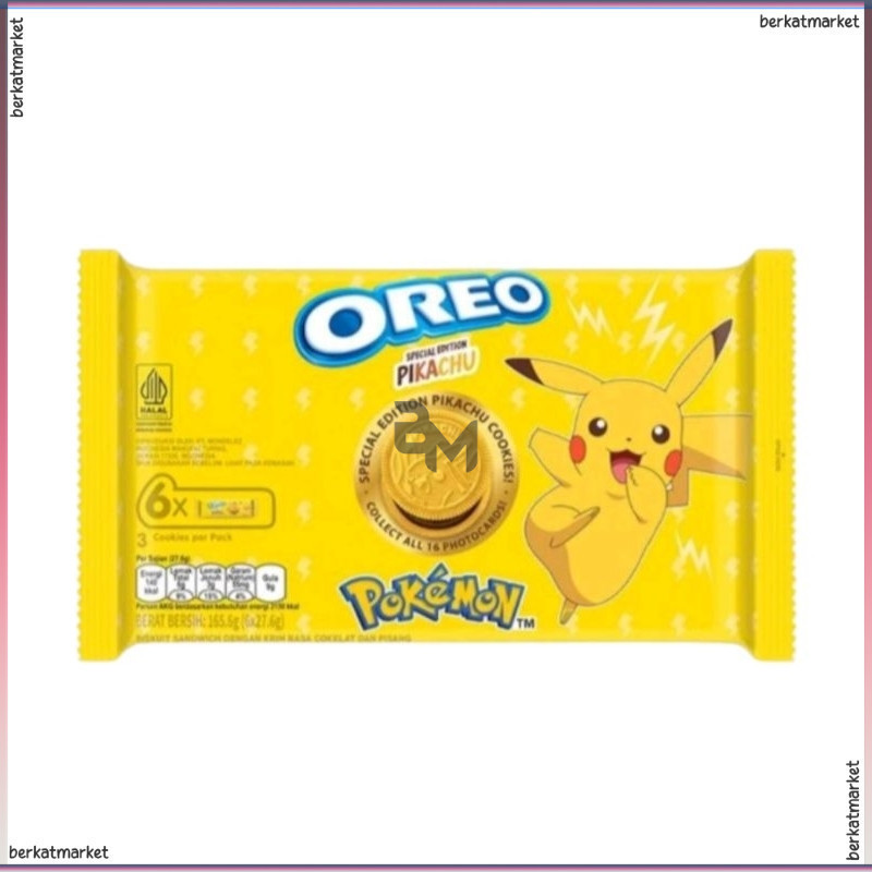 

Oreo Pokemon Pikachu Biscuit Choco Banana 165gr