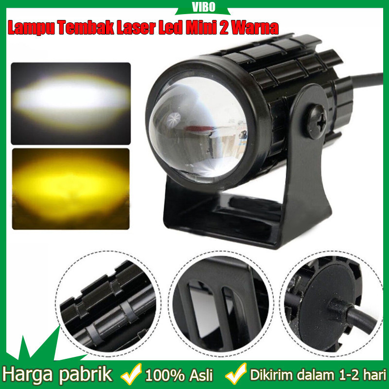 (1 pcs）Lampu Tembak Laser Led Mini 2 Warna - Lampu Tembak Sorot Foglamp Mini D2 Laser Gun/lampu temb