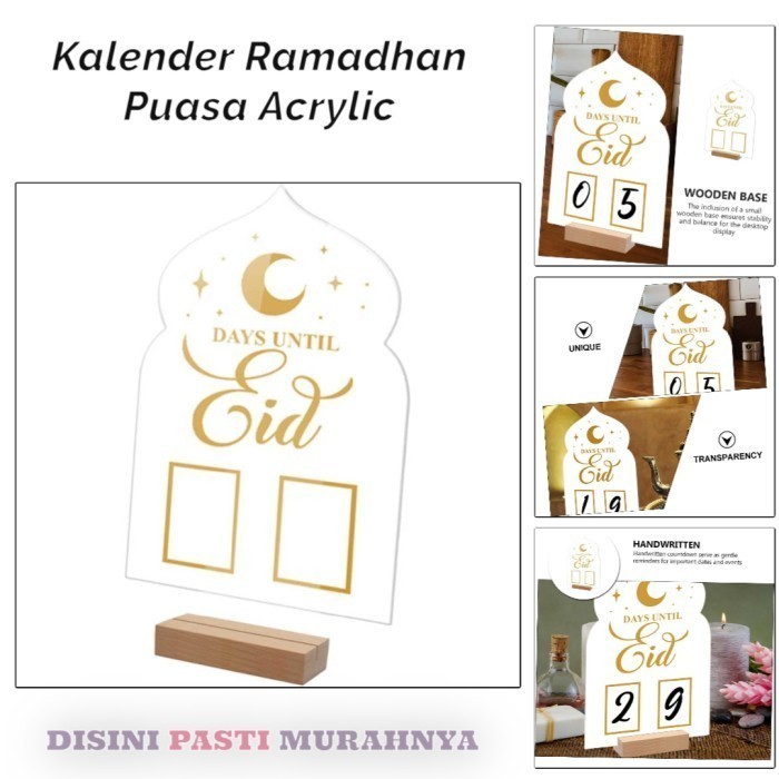 

SPCR Kalender Ramadhan Puasa Acrylic Ramadan Calendar Decoration TK007