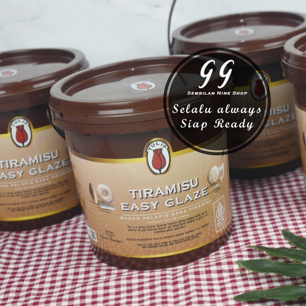

TULIP Easy GLAZE TIRAMISU 1 KG Dip Glaze Pelapis Rasa Tiramisu