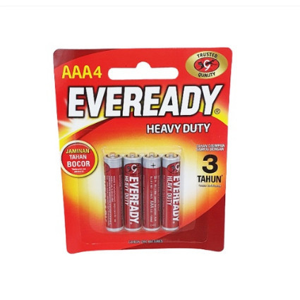 

[KIRIMHARIINI] - Baterai AAA4 Eveready Heavy Duty / Battery Merah PER PACK [ISI 4]