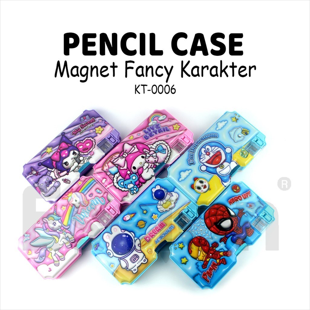 

Kotak Pensil Magnet size Besar / Tempat Pensil KT-0006 Karakter