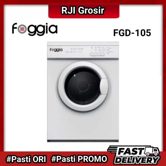 FOGGIA Dryer FGD105 Mesin Pengering Laundry Gas Original 10.5 Kg