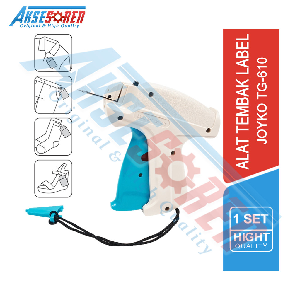

Aksesoren Alat Tembak Label Joyko [TG-610/1 Set] / Tag Gun / Hang Tag Pakaian / Pemasang Bandrol Harga