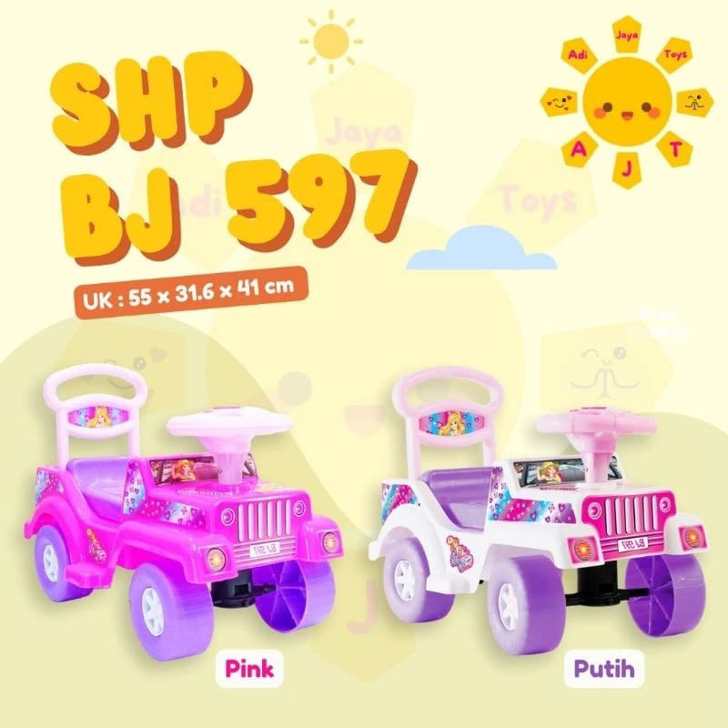 (BISA COD) MAINAN MOBIL DORONG JEEP SHP BJ 597 / MAINAN MOBIL DORONG BJ 597 / MAINAN MOBIL DORONG AN