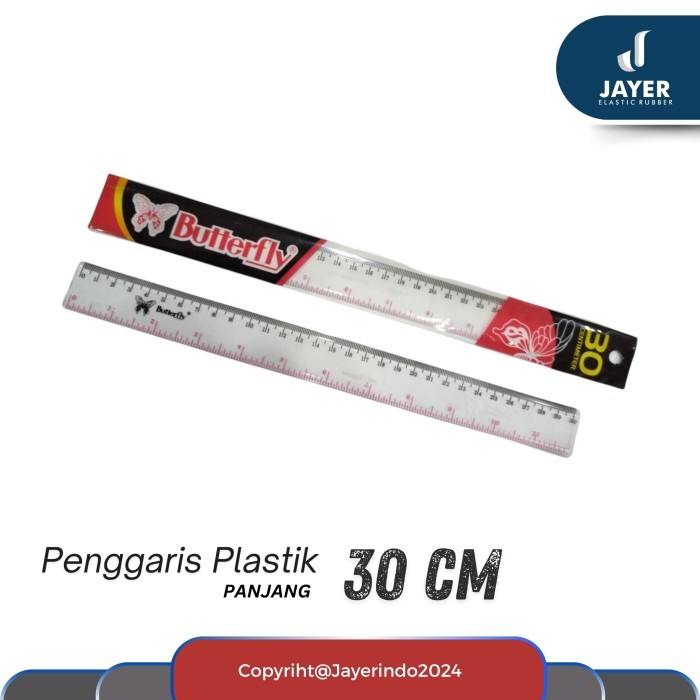 

Penggaris Butterfly 30 cm / Penggaris Plastik