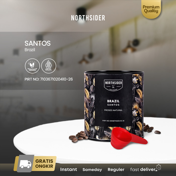

Roux Northsider Kopi arabika Brazil Santos Natural coffee 100g - BIJI KOPI
