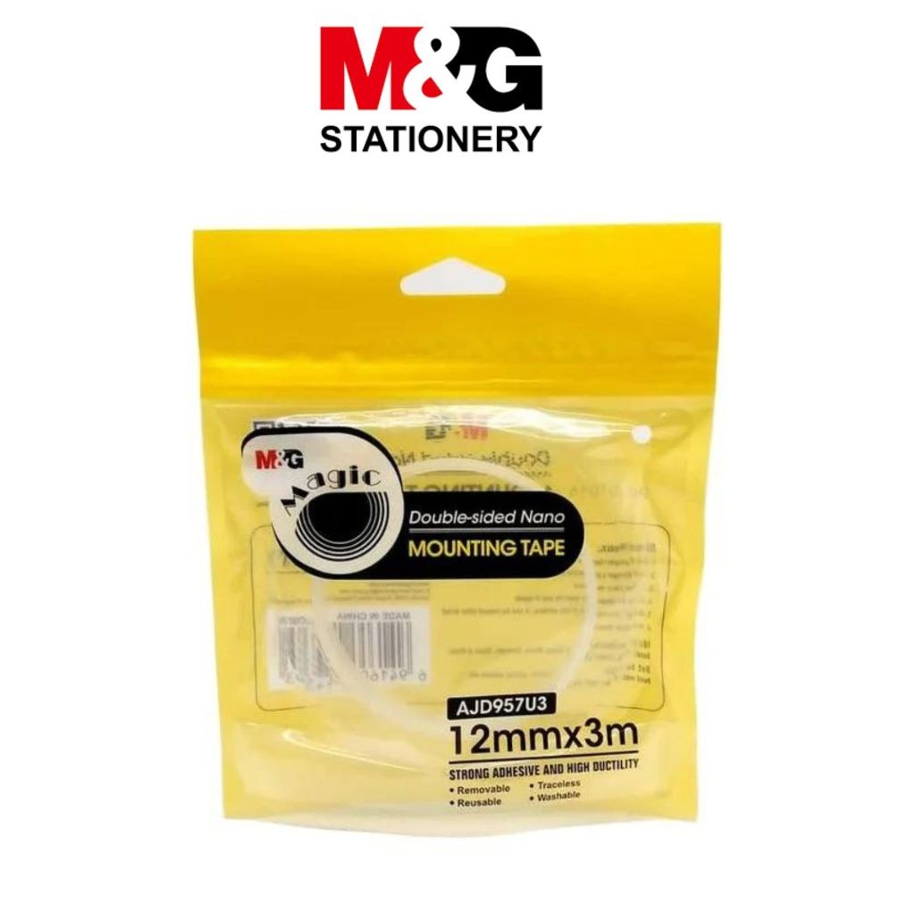 

Mounting Tape Double Sided Transparant M&G 1/2 inchi #AJD957U3 Double Tape Gel 12mmx3m Mounting Tape Magic Tape Nano Transparan- SHSNP