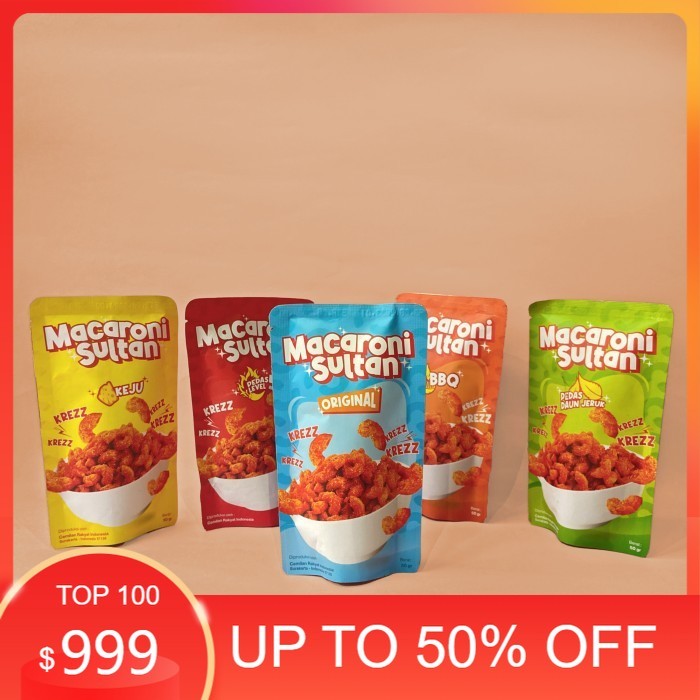 

Snack Cekelin Macaroni Sultan (Macsul) Aneka Rasa 50 Gram Super Renyah - Original