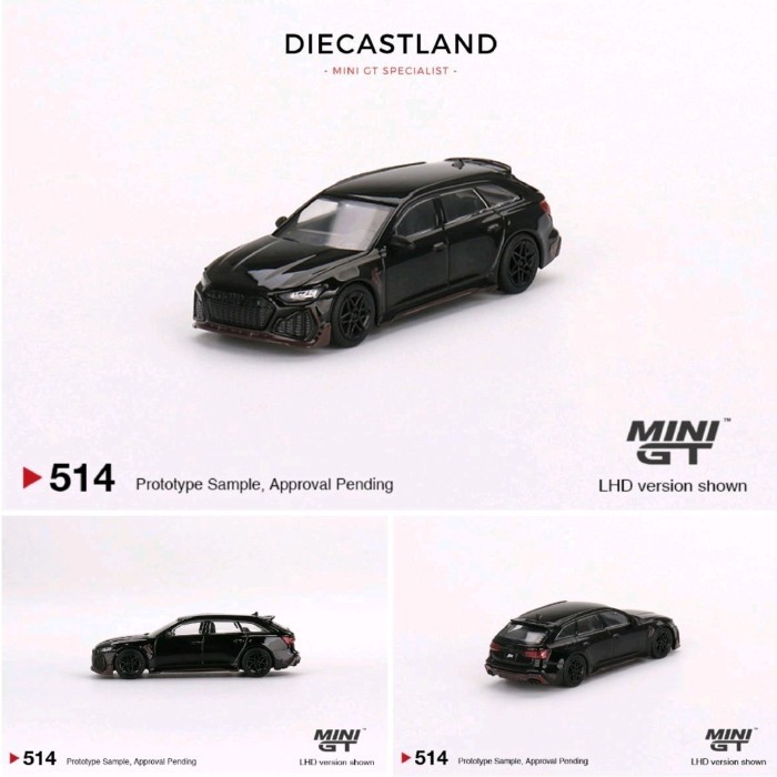 Mini GT #514 ABT Audi RS6 Johann Abt Signature Edition Black MGT00514