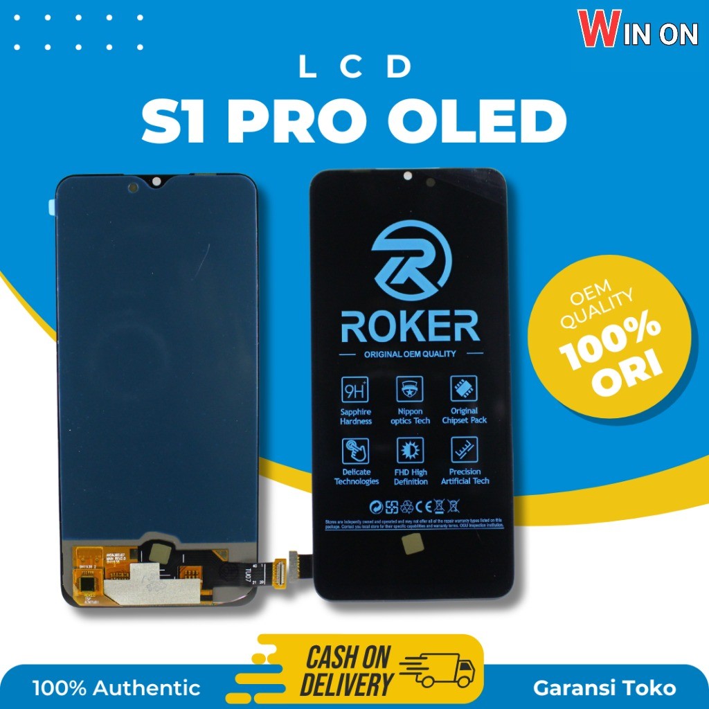 WIN ON - LCD TOUCHSCREEN VIVO S1 / S1 PRO  / Y7S OLED BISA FINGER PRINT FULLSET ORI ROKER
