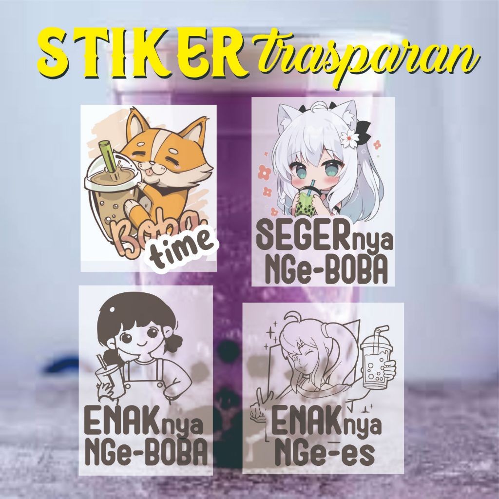 

STIKER MINUMAN KEMASAN CUP NGE BOBA