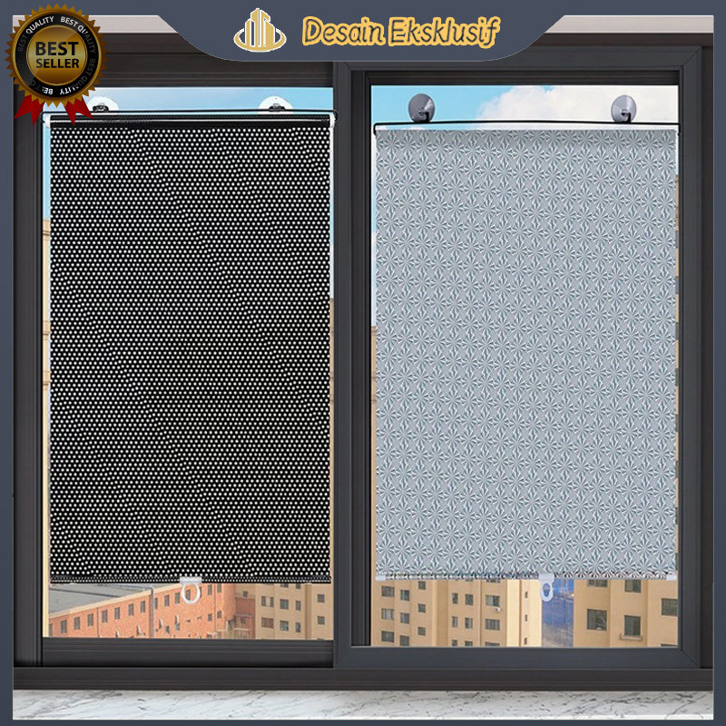 Tirai Ringan Tirai Peneduh Tirai Pelindung UV Tirai Pelindung Panas Dan Matahari Tirai Rol Kaca Peli