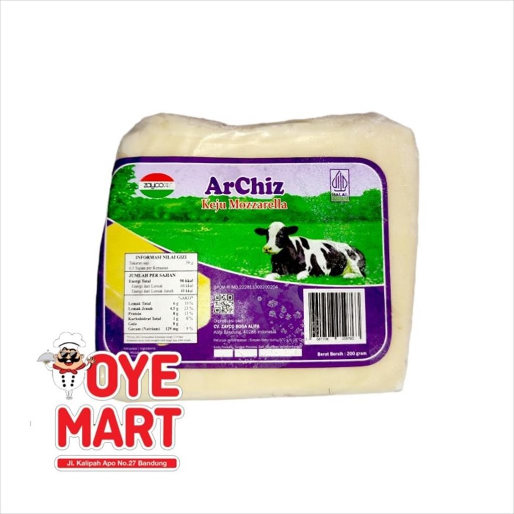 

ARCHIZ KEJU MOZZARELLA 200GR/MOZARELA CHEESE