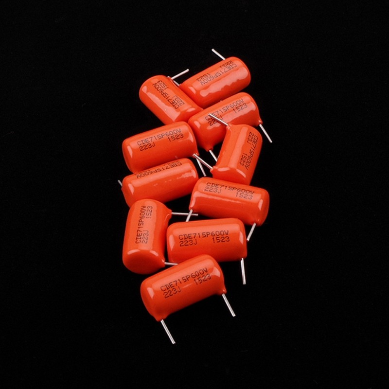 Set of 10 Sprague Guitar Bass Hot Favorable 022uf 600v 715P Orange Drop Capacitor Caps Guitar Tone C