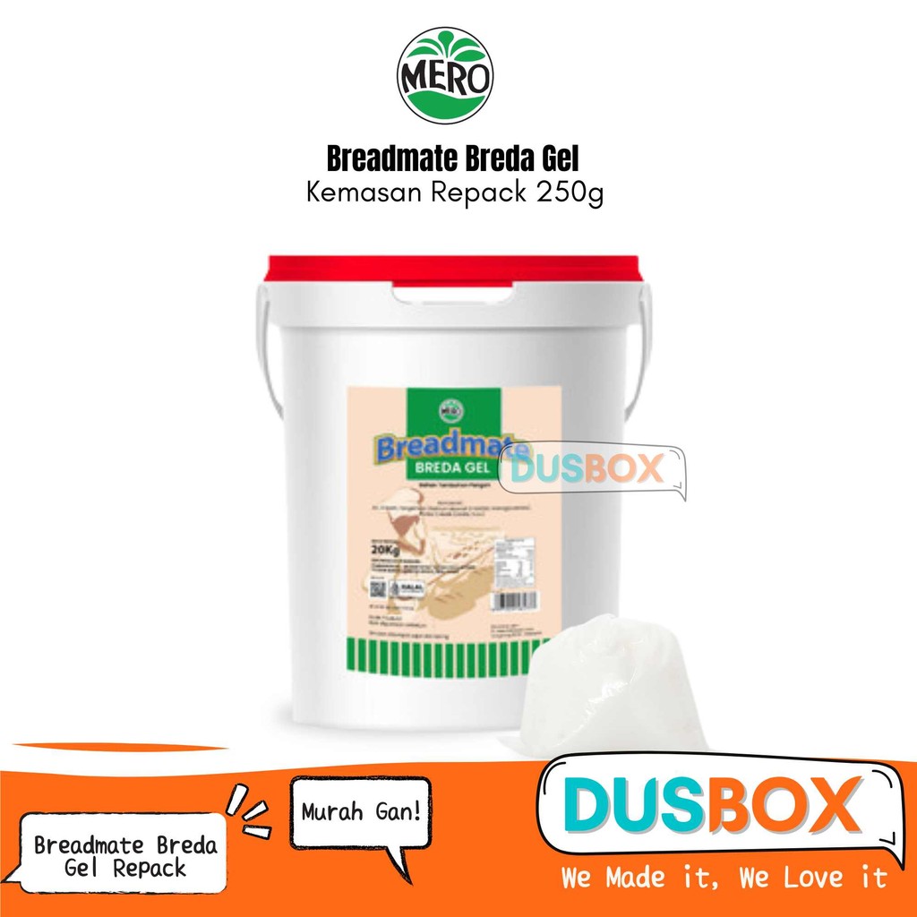 

Breadmate Breda Gel Mero Repack 250g / Pelembut Roti / Pelembut Roti Tahan Lama / Breda Gel Pelembut Roti