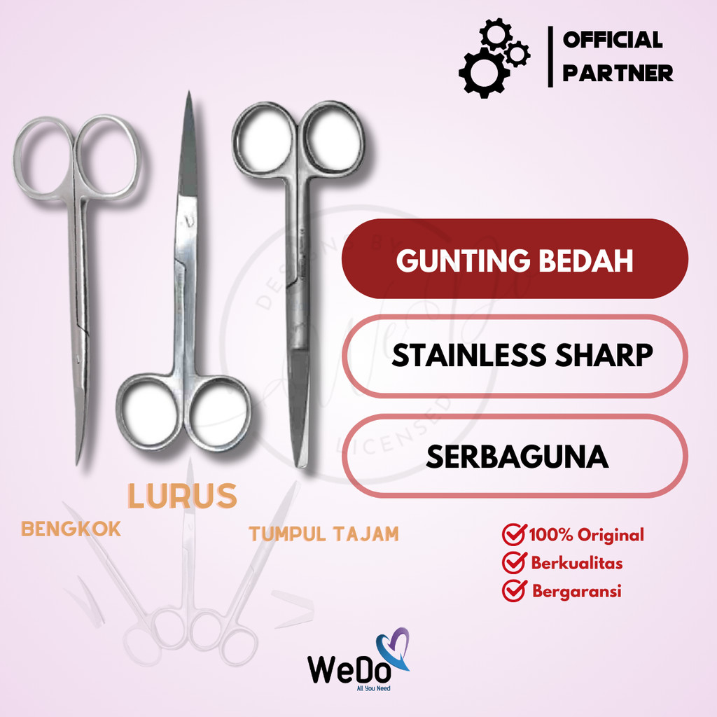 

Gunting Bedah Operasi Stainless Sharp Tajam Lurus Bengkok 14cm - Tumpul Tajam