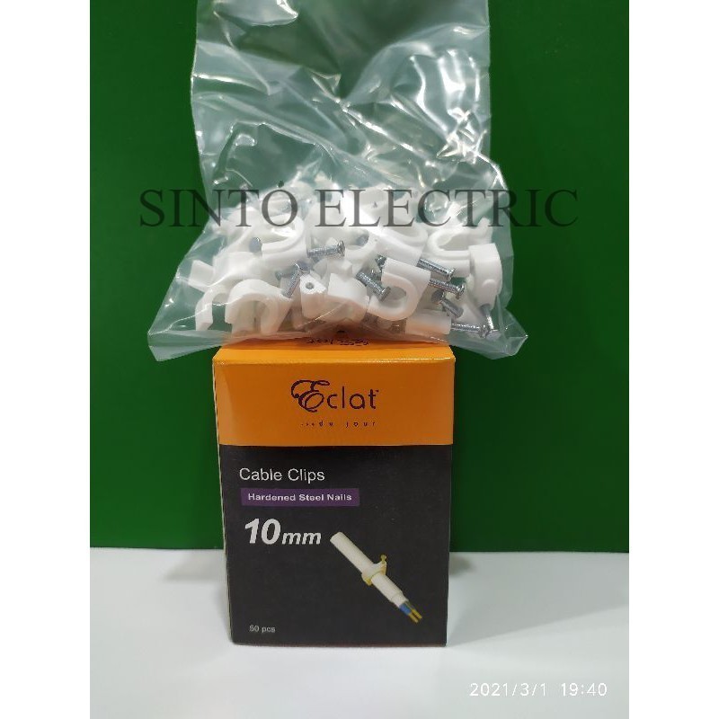 ECLAT Klem Kabel 10mm Klem Paku Kabel