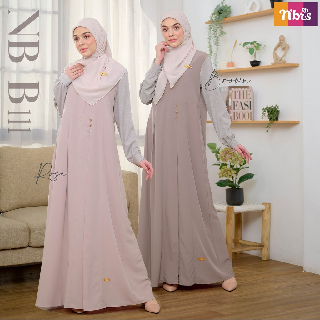 YasminShop~ Nibras Nb B111 Gamis Dewasa Dress Muslimah