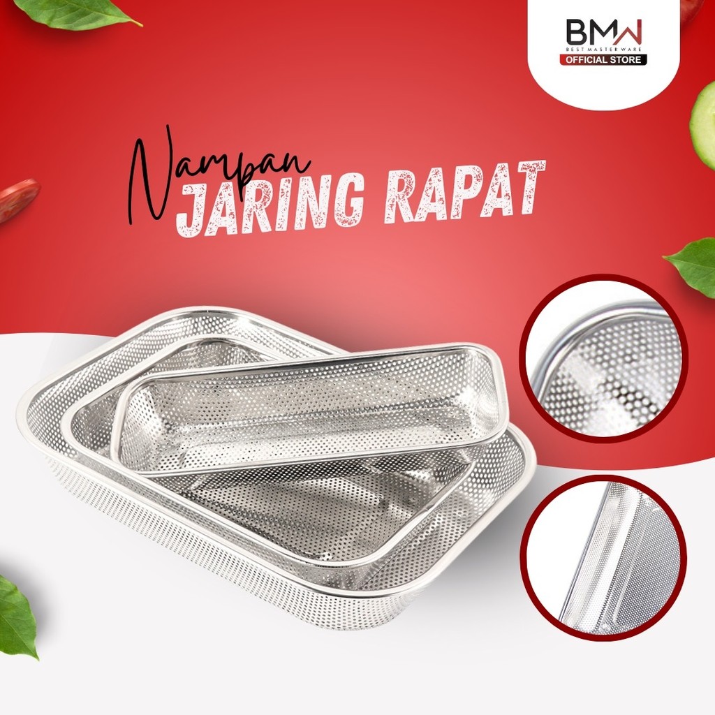 BMW Kitchenware - Nampan Jaring Bahan Stainless Steel Berkualitas Tinggi Anti Karat Dan Mudah Dicuci