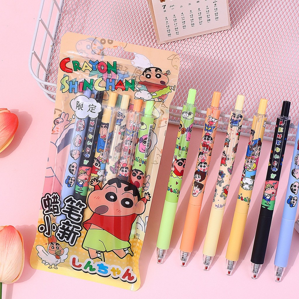 

Crayon Shin-chan cartoon super cute brush pen quick-drying black neutral pen student exam school student teacher office supplies