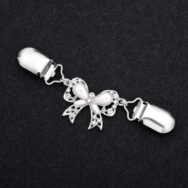 

Cardigan Brooches Sweater Shawl Clips Women Pearl Rhinestone Charm Brooch Pins Clip Collar Cape Cloak Clasps Fastener Buckle