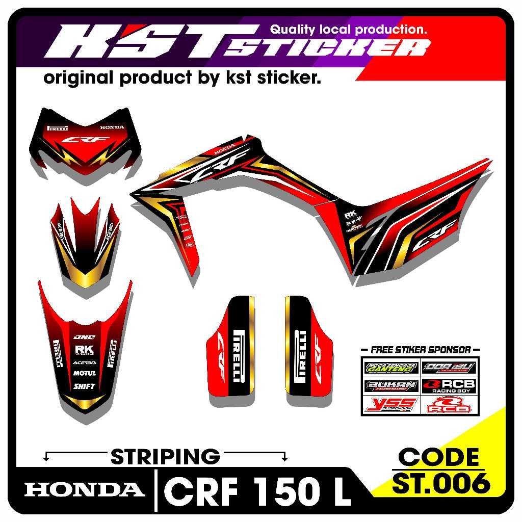 Striping CRF 150 L - Sticker Striping Honda CRF 150 L