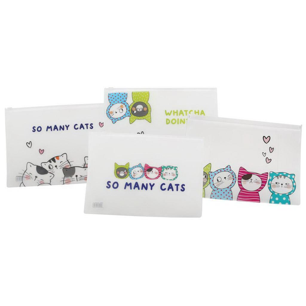 

Map Dokumen Zipper M&G So Many Cats Ukuran A5 ADM929FP Dokumen Bag Zipper Bag Transparant - SATUAN SHESB