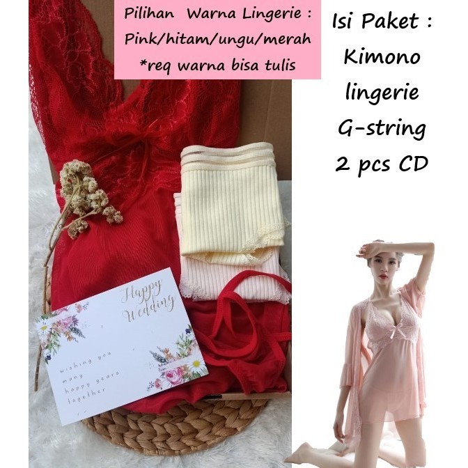 

Hadiah Ulang Tahun Istri - Hampers kado pernikahan - Kado Lingerie - kimbes
