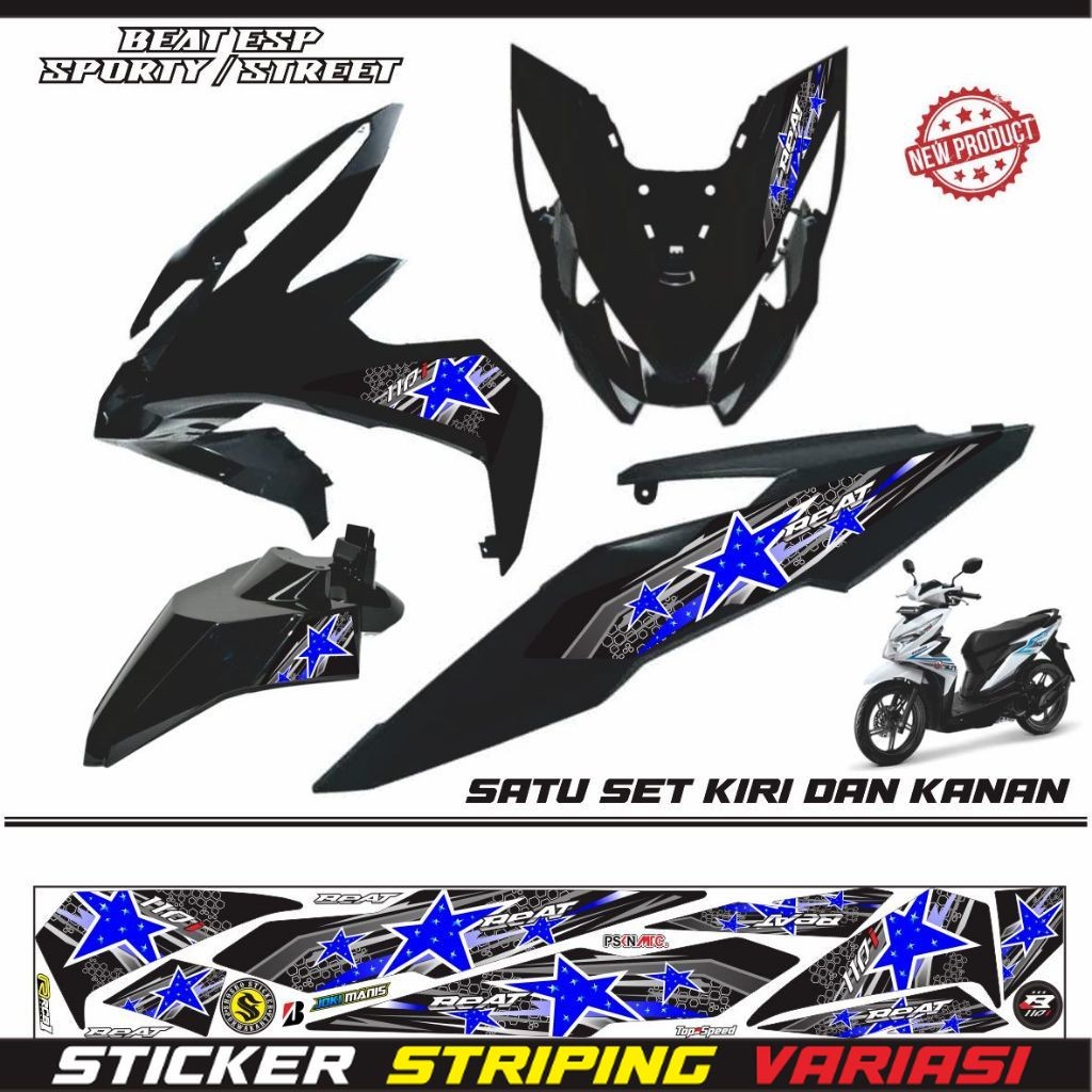 STIKER MOTIF TERBARU / STIKER BEAT ESP / BEAT STREET / BEAT SPORTY STIKER MOTOR