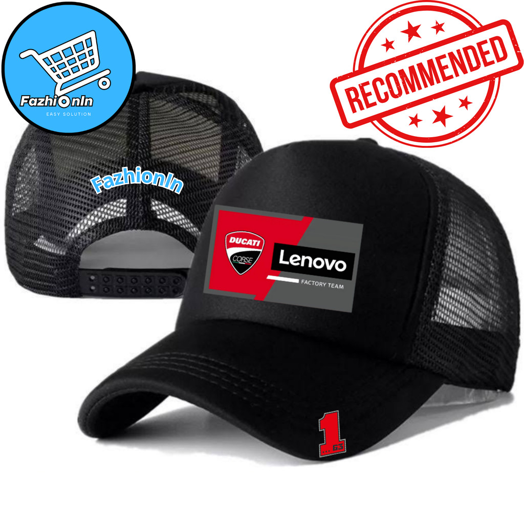 Nusantara Fashiion Topi Trucker WORLD CHAMPION PECCO DUCATI - Topi Distro DUCATI LENOVO FACTORY TEAM
