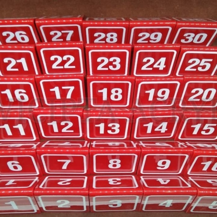 

Acrylic Nomer Merah Meja 1-10